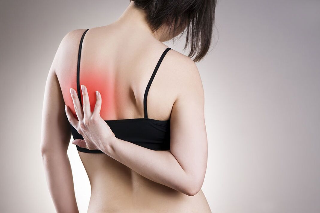 back pain in shoulder area