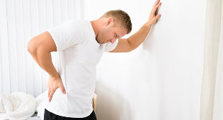 The lower back pain in men